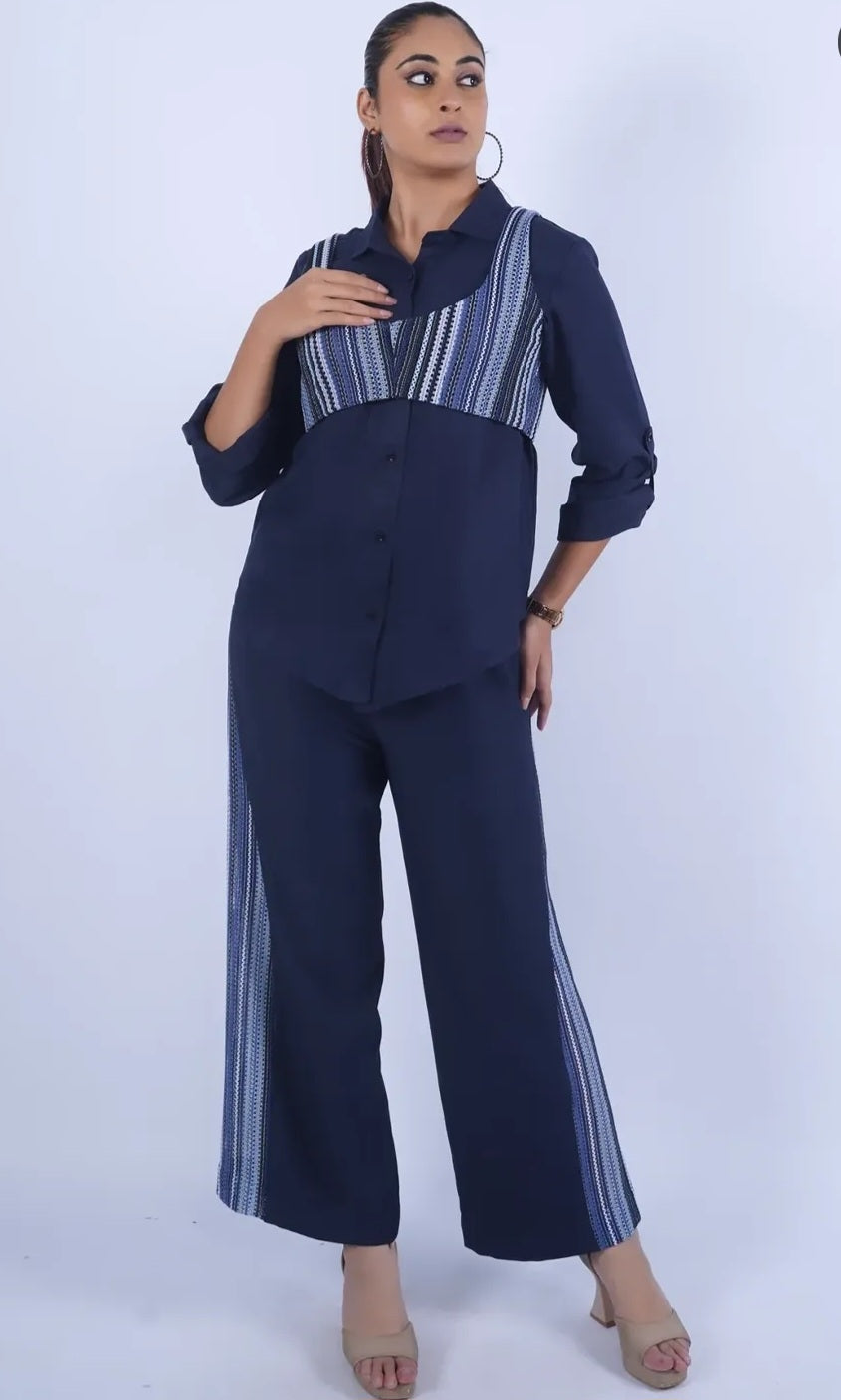 Cord set only navy blue vest