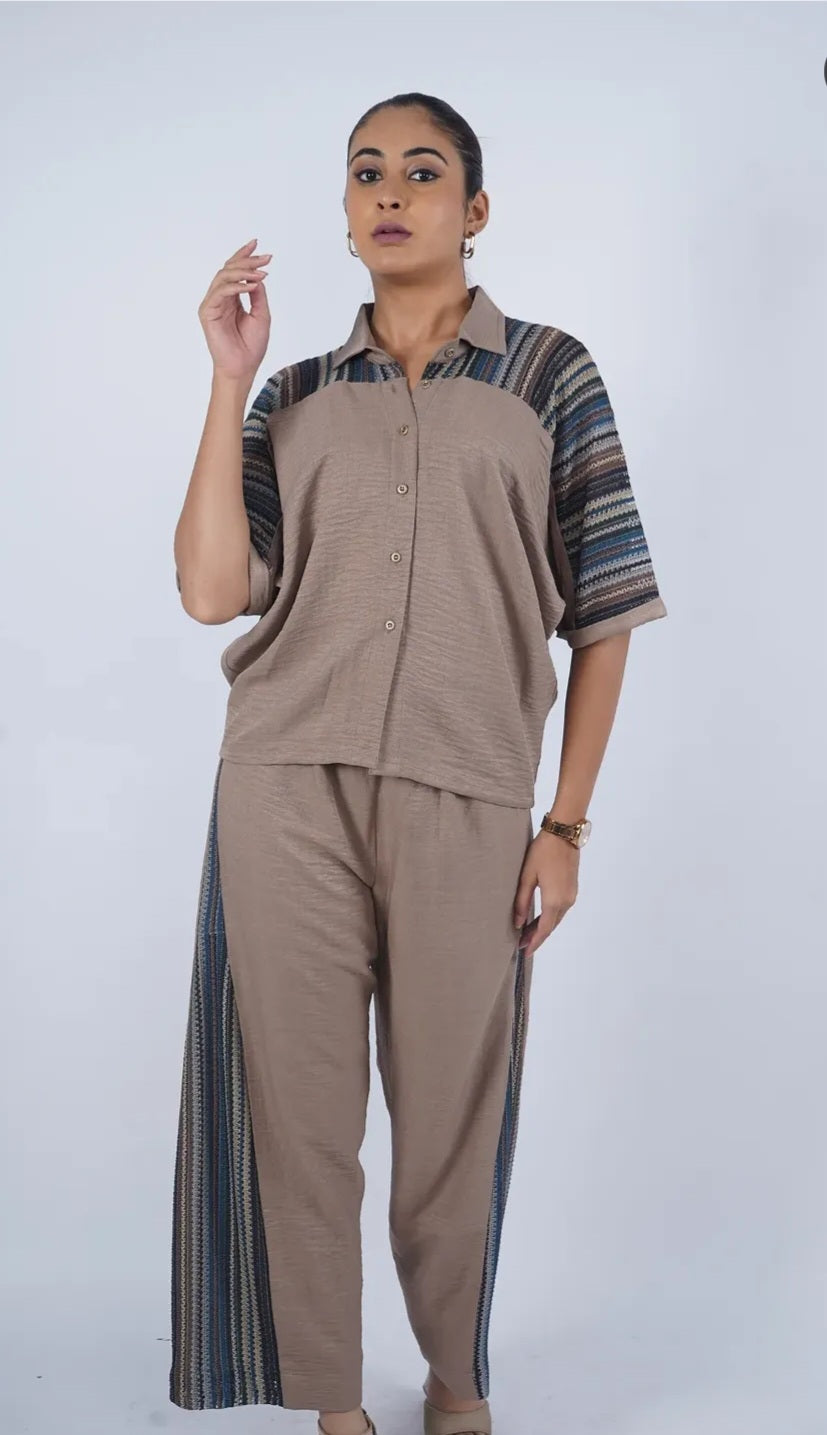 Beige Cord set only top