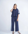 Navy blue cord set only top