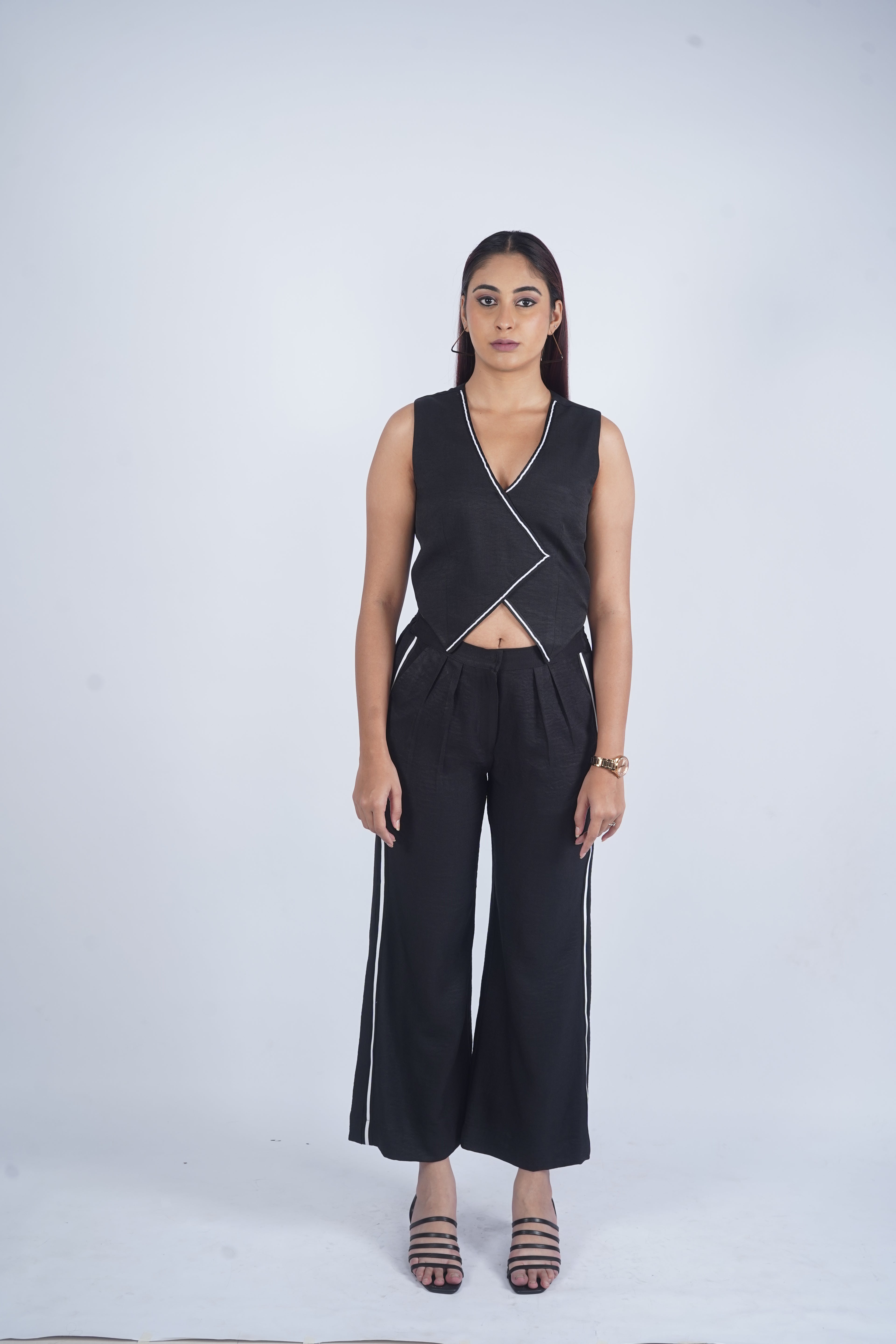 Black Cross-Wrap Co-ord Set