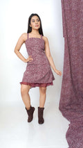 Mauve waist drop dress