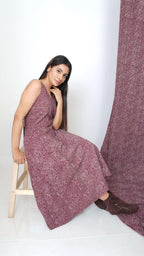 Mauve princess long dress