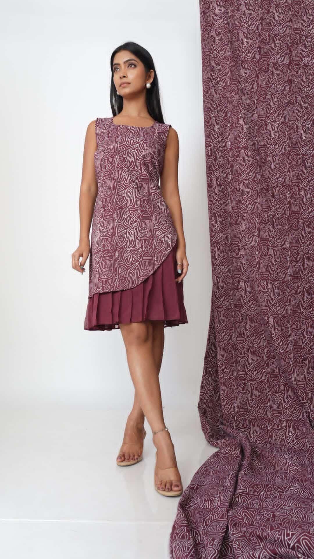 Mauve hem dress