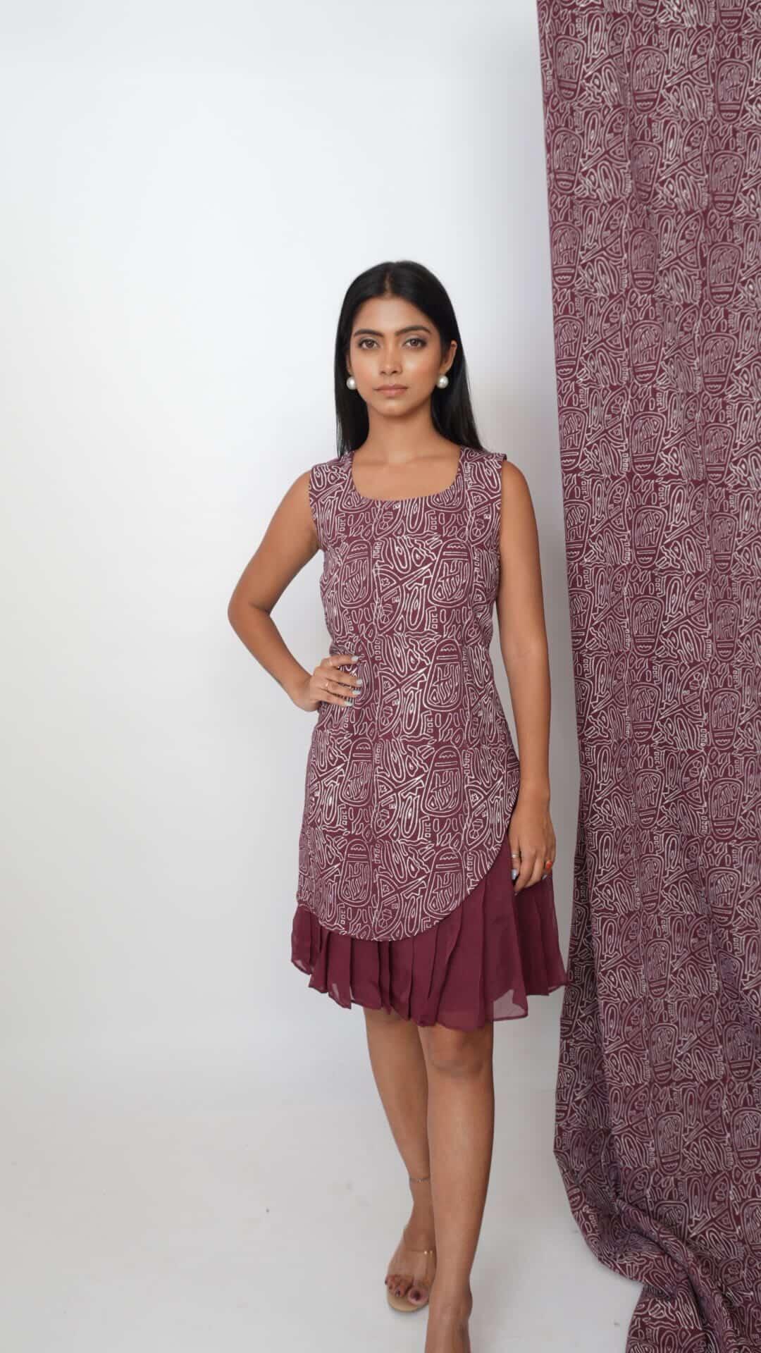 Mauve hem dress