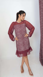 Mauve denim dress