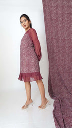 Mauve denim dress