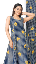 Princess long denim dress