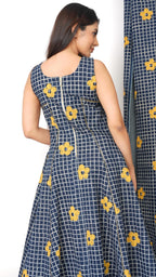 Princess long denim dress